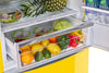 Unique 455L Canary Yellow Bottom Mount Refrigerator