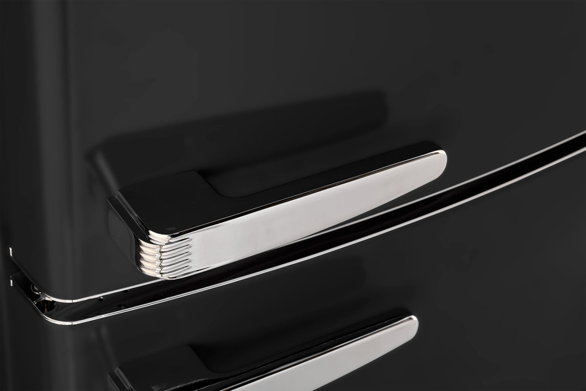 Unique 455L Matte Black Bottom Mount Refrigerator