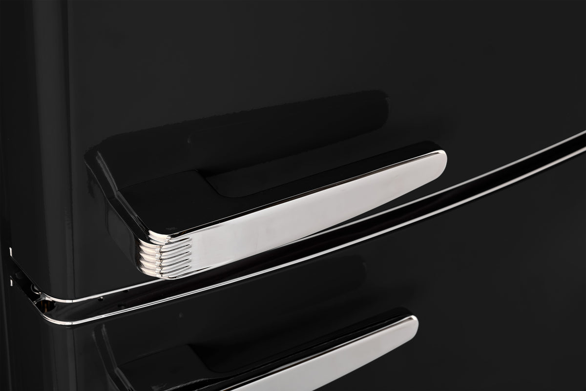 Unique 455L Midnight Black Bottom Mount Refrigerator