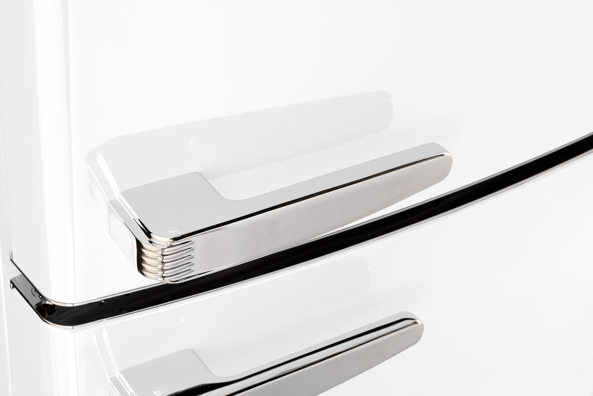 Unique 455L Marshmallow White Bottom Mount Refrigerator