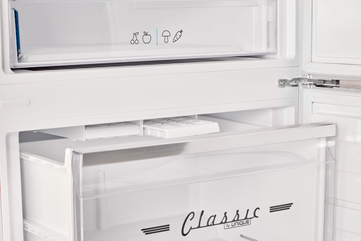 Unique 455L Marshmallow White Bottom Mount Refrigerator