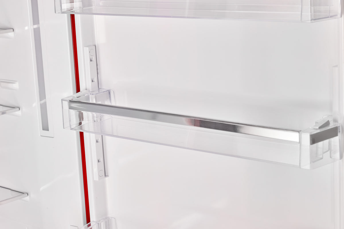 Unique 455L Candy Apple Red Bottom Mount Refrigerator