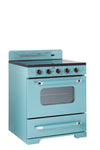 Unique 30' Classic Retro Ocean Mist Turquoise Electric Glass top Range