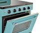 Unique 30' Classic Retro Ocean Mist Turquoise Electric Glass top Range