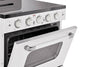 Unique 30' Classic Retro Marshmallow White Electric Ceramic top Range