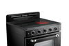 Unique 30' Classic Retro Midnight Black Electric Ceramic top Range