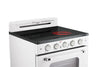 Unique 30' Classic Retro Marshmallow White Electric Ceramic top Range