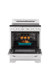 Unique 30' Classic Retro Marshmallow White Electric Ceramic top Range