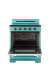 Unique 30' Classic Retro Ocean Mist Turquoise Electric Glass top Range
