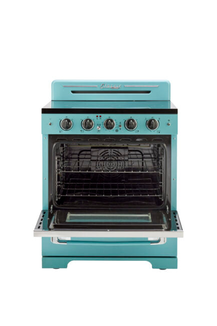 Unique 30' Classic Retro Ocean Mist Turquoise Electric Glass top Range