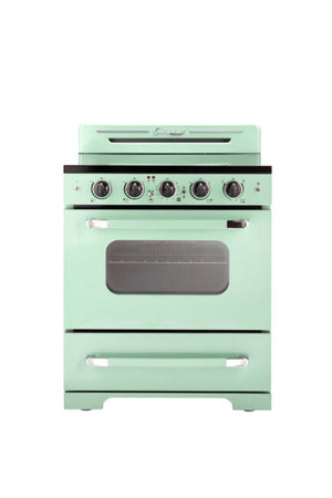 Unique 30 inches Classic Retro Summer Mint Green Electric Ceramic top Range