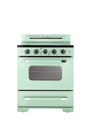 Classic Retro 30-inch 3.9 cu. ft. Retro Electric Range with Convection Oven in Summer Mint Green