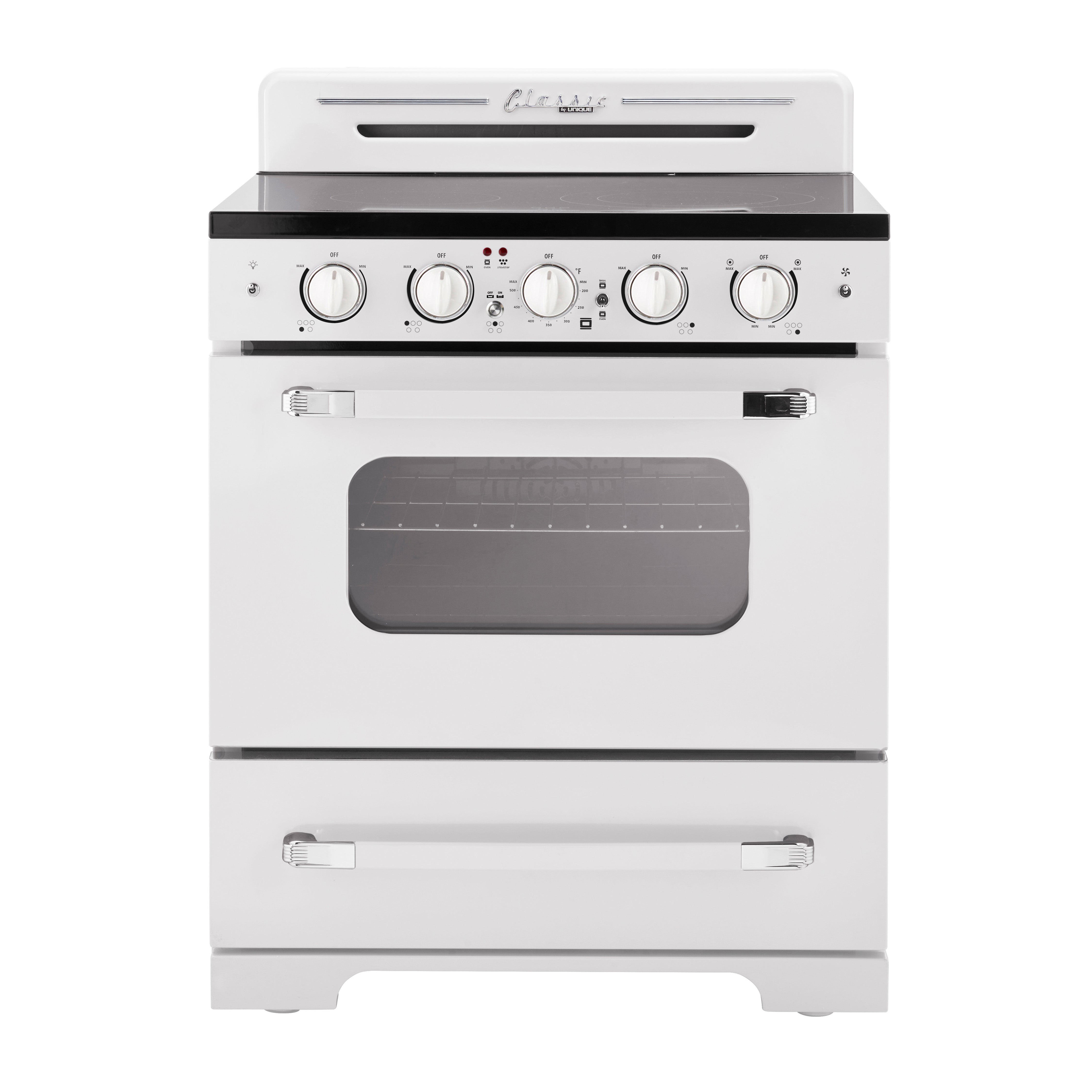 Unique 30' Classic Retro Marshmallow White Electric Ceramic top