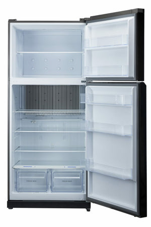 Réfrigérateur au propane unique de 19 pi³ noir minuit avec dispositif d'alarme CO