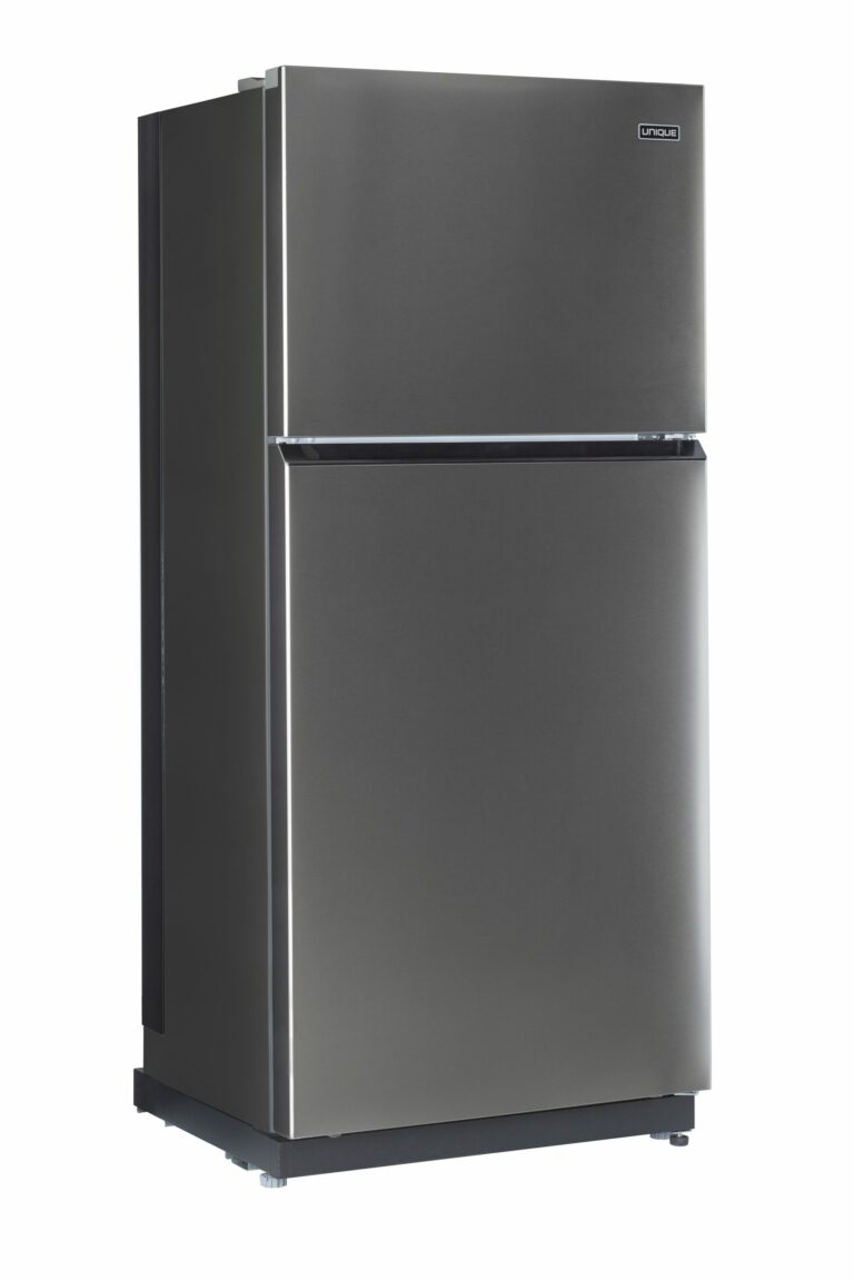 Réfrigérateur au propane unique en acier inoxydable de 19 pieds cubes avec dispositif d'alarme CO