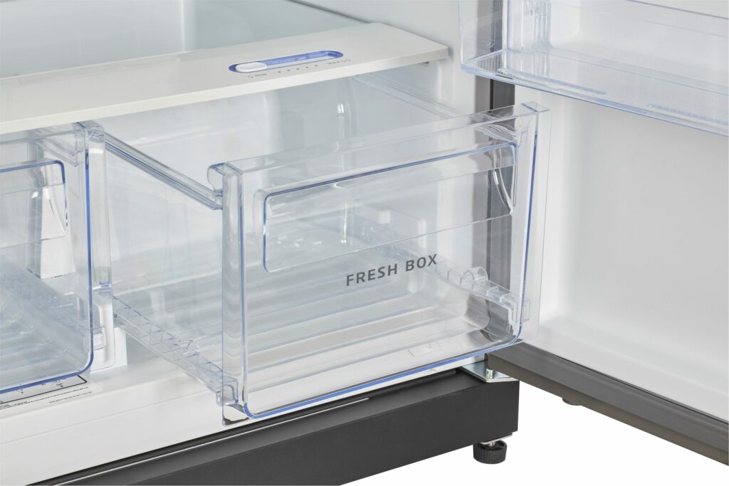 Réfrigérateur au propane unique en acier inoxydable de 19 pieds cubes avec dispositif d'alarme CO