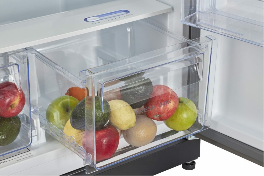 Réfrigérateur au propane unique en acier inoxydable de 19 pieds cubes avec dispositif d'alarme CO