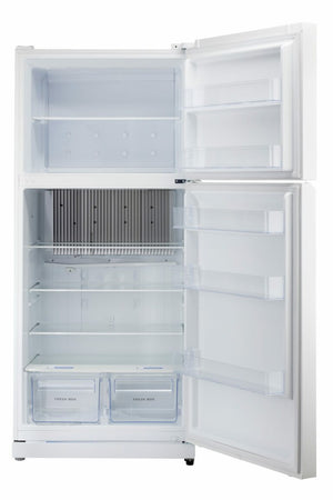 Réfrigérateur unique au propane blanc de 19 pi³ avec dispositif d'alarme CO