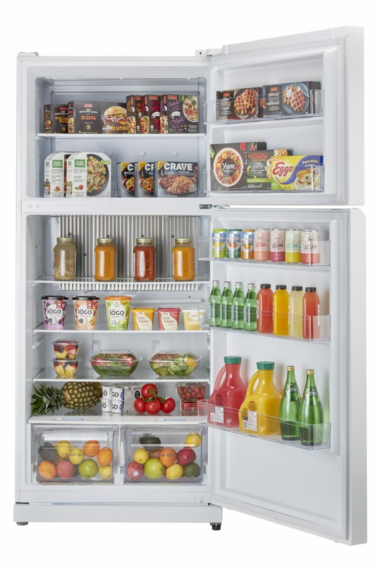 Réfrigérateur unique au propane blanc de 19 pi³ avec dispositif d'alarme CO