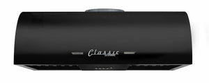 Classic Retro 24-inch 500 CFM Ducted Under Cabinet Range Hood with LED Lighting in Midnight Black