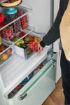 Classic Retro 30 in 17.7 cu. ft. Frost Free Retro Bottom Freezer Refrigerator in Summer Mint Green, ENERGY STAR
