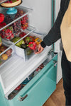 Classic Retro 30 in 17.7 cu. ft. Frost Free Retro Bottom Freezer Refrigerator in Ocean Mist Turquoise, ENERGY STAR