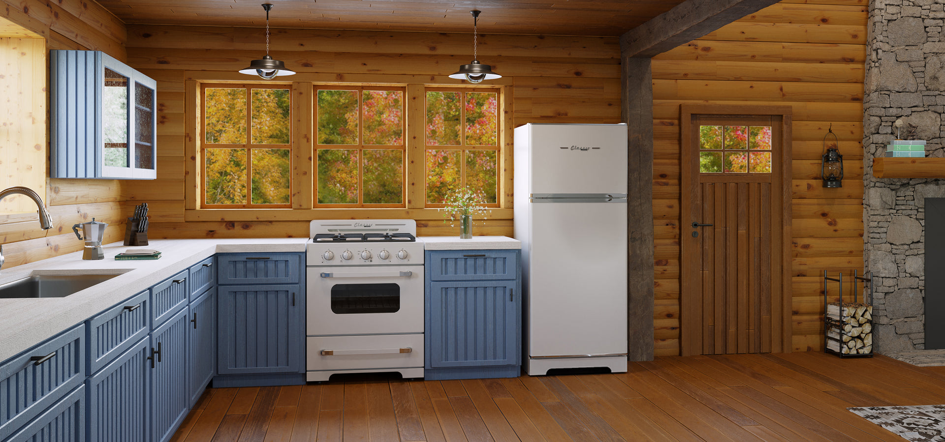 Illustration of Off Grid Apartment Kitchen Appliances With Energy Recovery