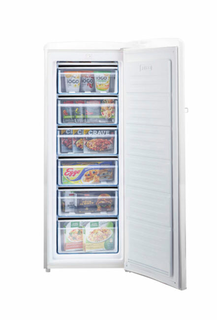 Unique 175 Litre Marshmallow White 12/24 DC Upright freezer