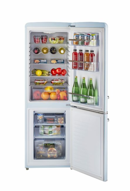 Unique 215 Litre Powder Blue 110VAC Refrigerator/Freezer