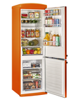 Unique 340Litre Creamsicle Orange Bottom Mount Refrigerator