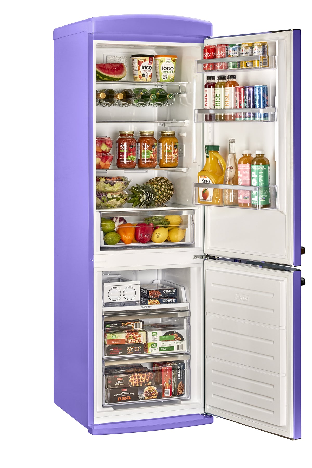 Classic Retro 12 cu.ft. Bottom Freezer Refrigerator in Violet