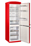 Classic Retro 23.8 in 11.7 cu. ft. Frost Free Retro Bottom Freezer Refrigerator in Candy Apple Red, ENERGY STAR