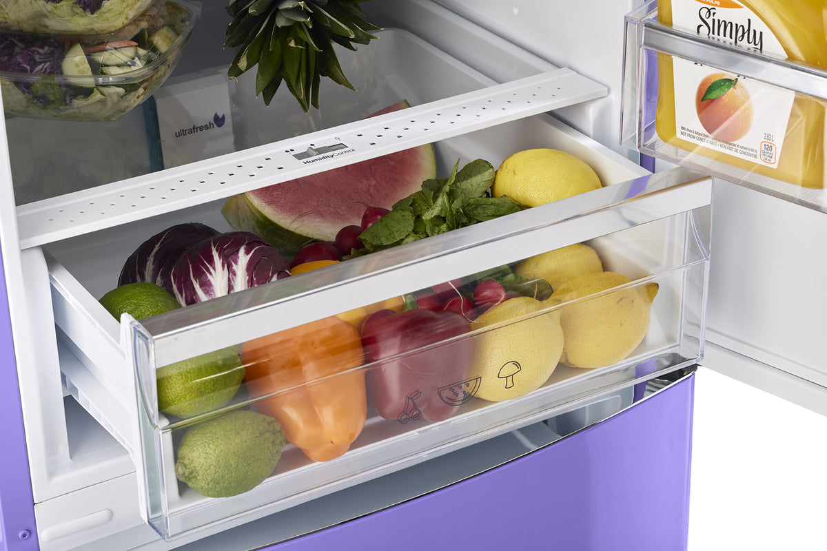 Classic Retro 12 cu.ft. Bottom Freezer Refrigerator in Violet