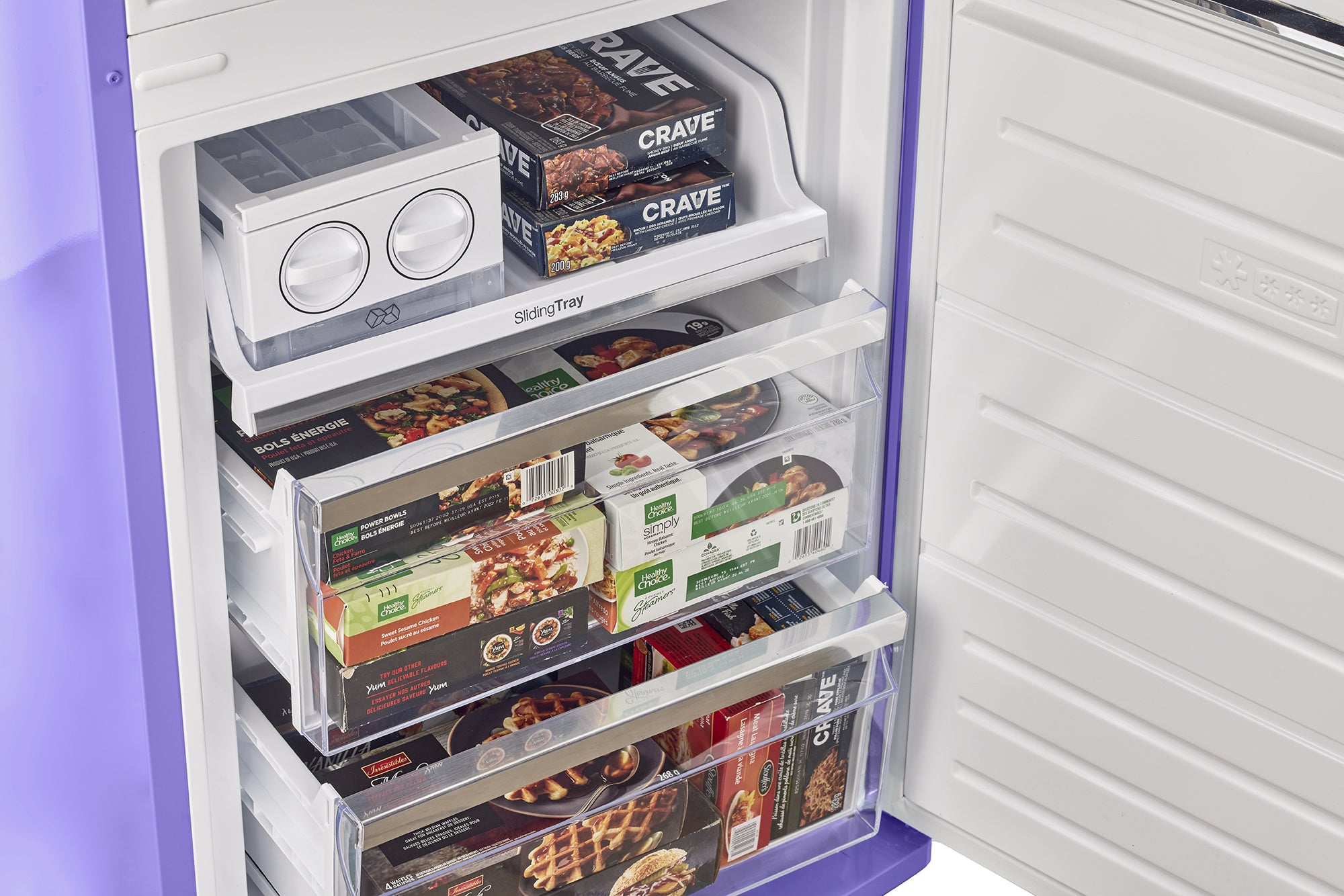 Classic Retro 12 cu.ft. Bottom Freezer Refrigerator in Violet