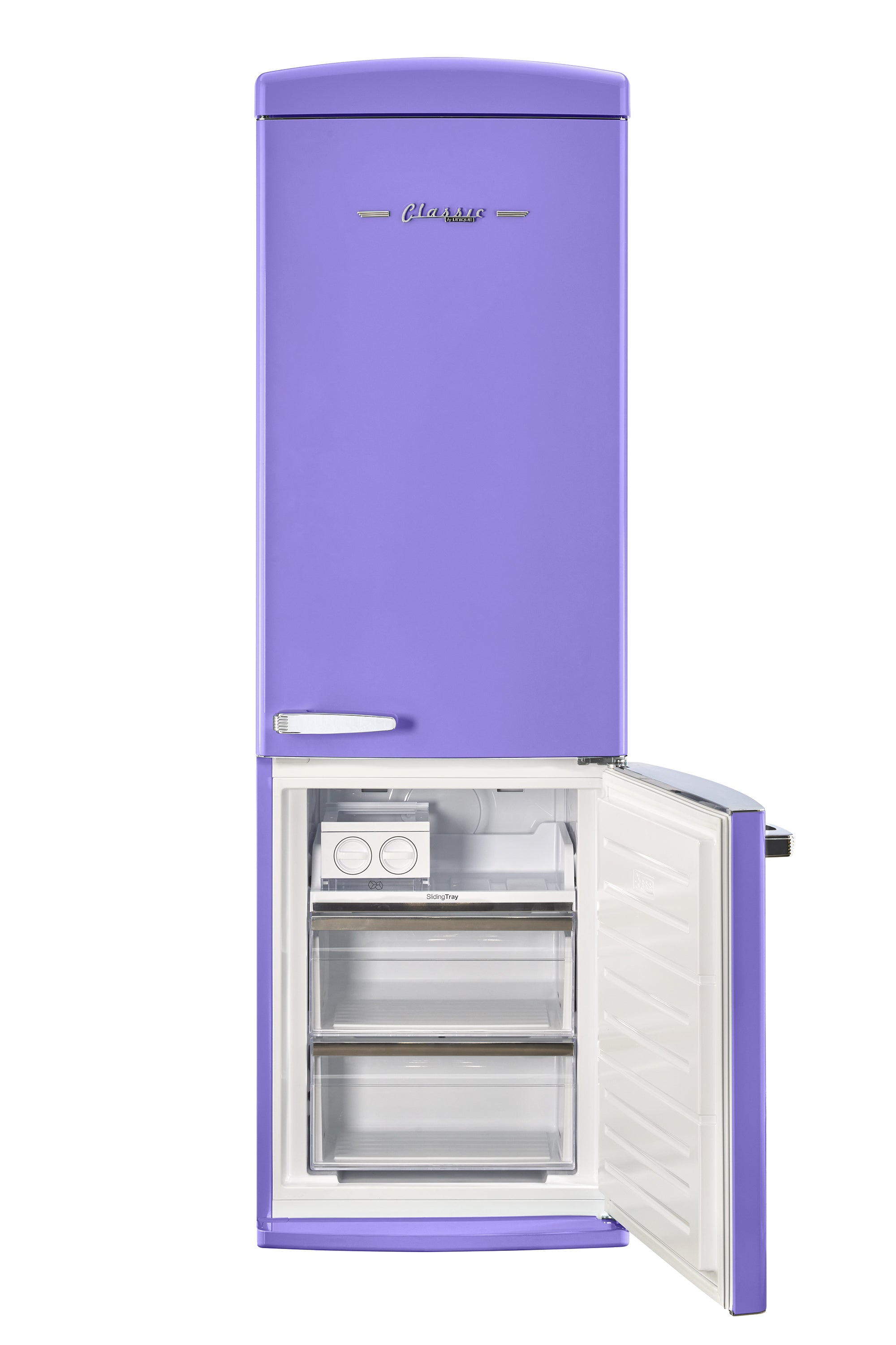 FREEZER×MAGENTA Classic Retro 12 cu.ft. Bottom Freezer Refrigerator in Violet