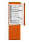 Unique 340Litre Creamsicle Orange Bottom Mount Refrigerator