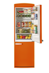 Unique 340Litre Creamsicle Orange Bottom Mount Refrigerator