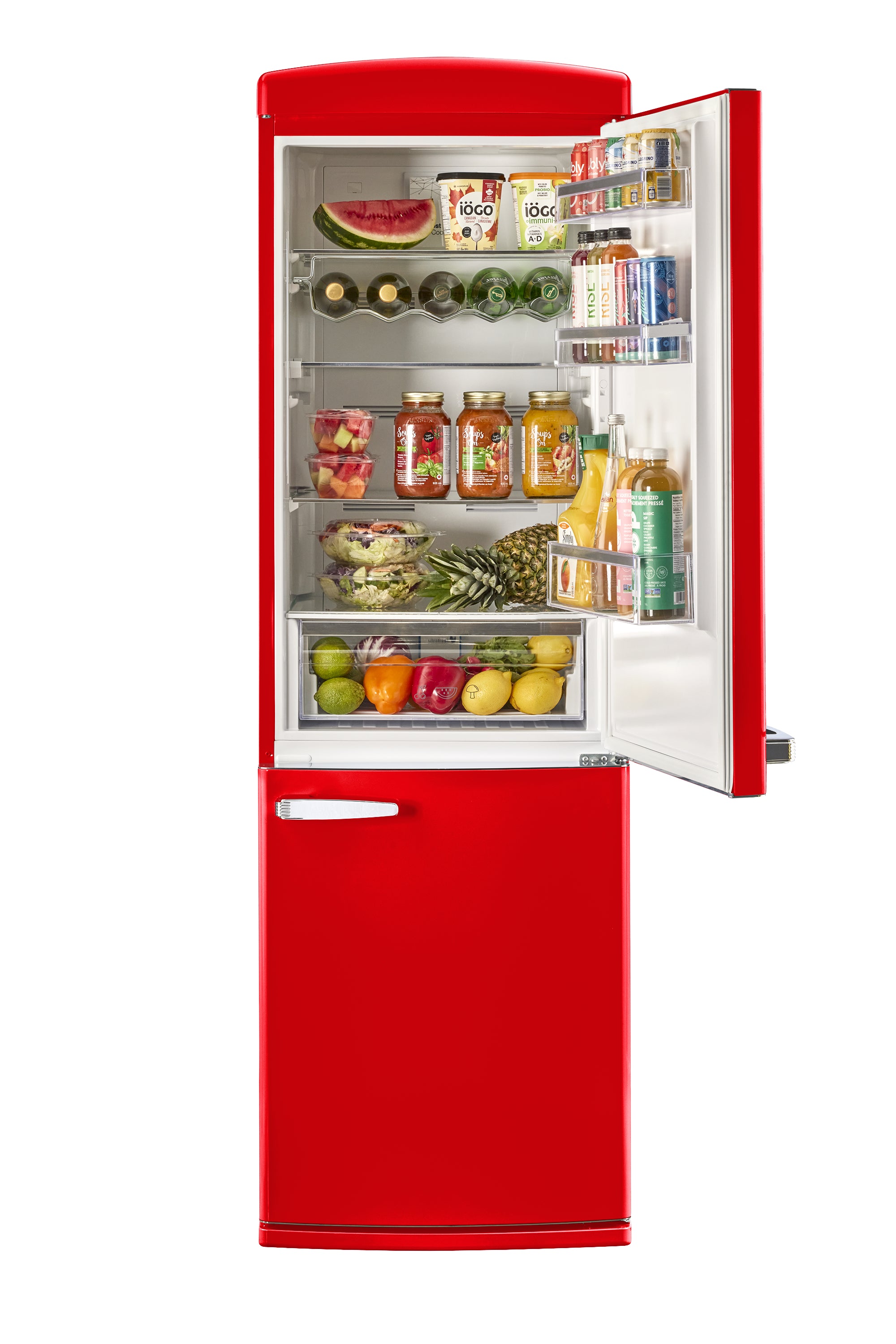Classic Retro 12 cu. ft. Bottom Freezer Refrigerator in Candy