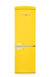 Classic Retro 23.8 in 11.7 cu. ft. Frost Free Retro Bottom Freezer Refrigerator in Canary Yellow, ENERGY STAR