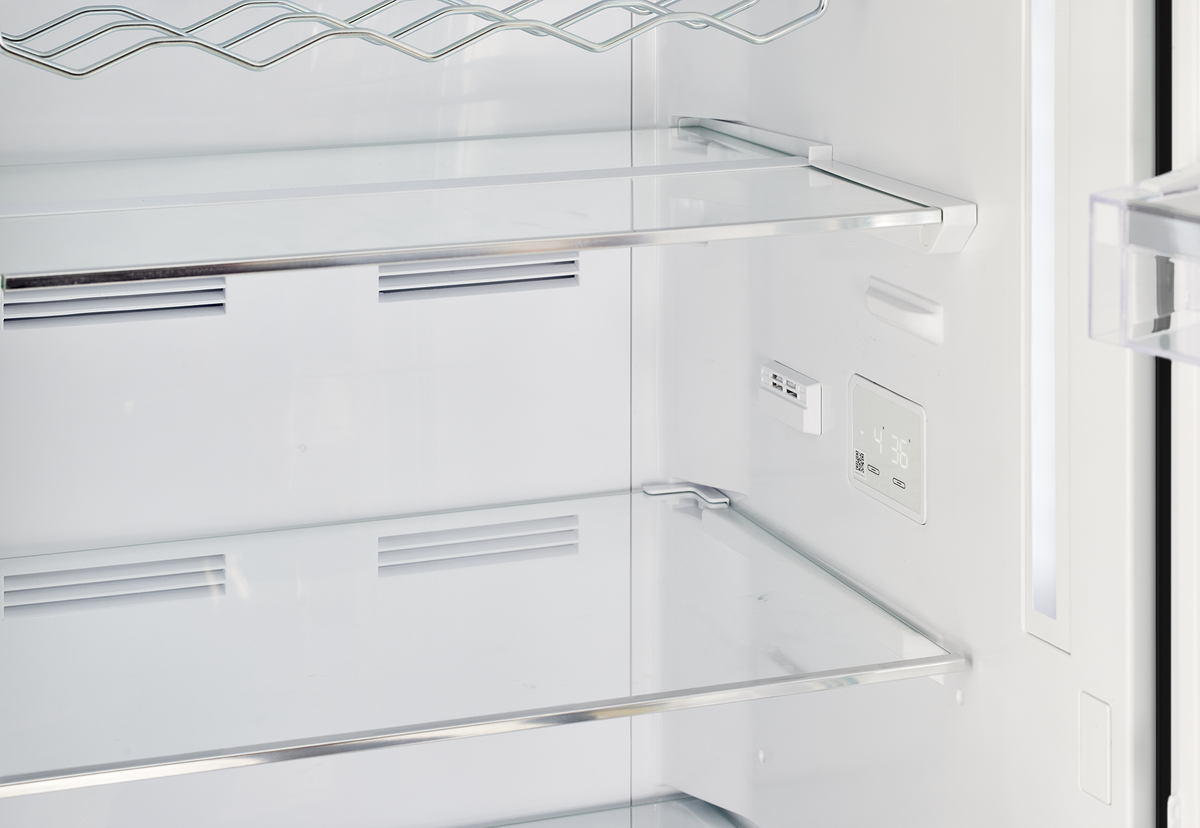 Unique 340Litre Matte Black Bottom Mount Refrigerator