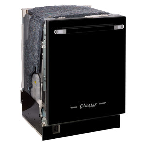 Classic RetroLuxe Dishwasher Panel Ready Midnight Black