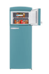 Classic Retro 7.5 cu.ft. Top Mount Refrigerator in Ocean Mist Turquoise