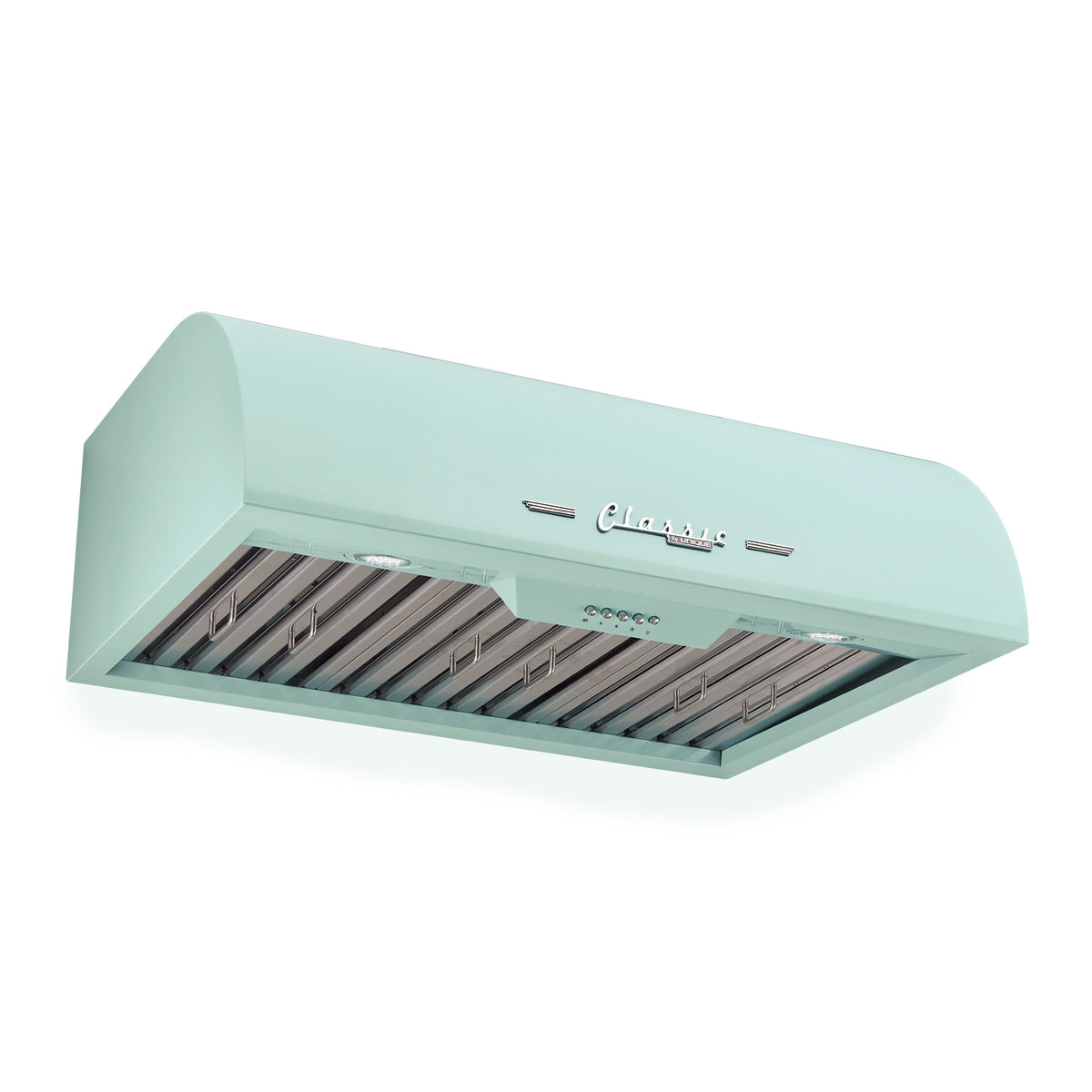 Hotte sous armoire Classic Rétro avec éclairage à DEL, 24 po, 500 pi³/min, Summer Mint Green