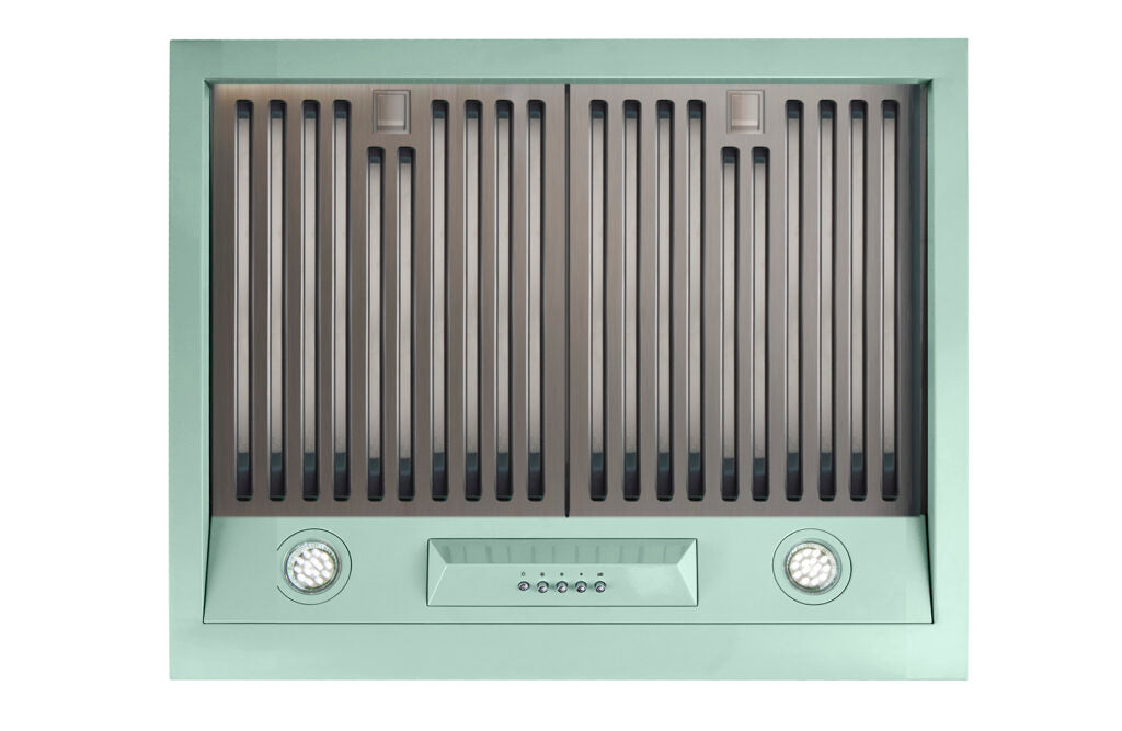 【U LAN】Under Vintage Printing Brushed Over Hood Unique Appliances Classic Retro 24 in. 500 CFM Ducted Under