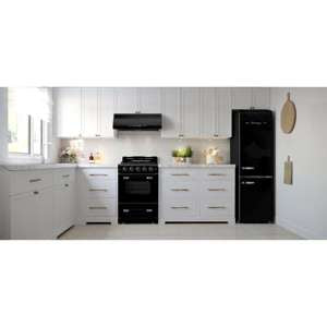 Classic Retro 24-inch 500 CFM Ducted Under Cabinet Range Hood with LED Lighting in Midnight Black