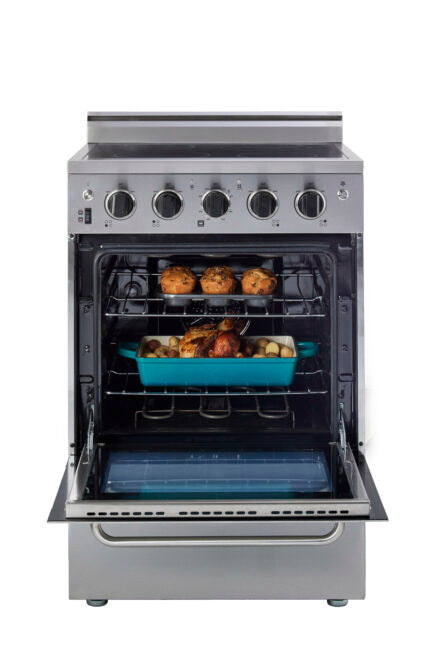 Unique Prestige 24' Stainless Steel Electric Ceramic Top with Electronic ignition