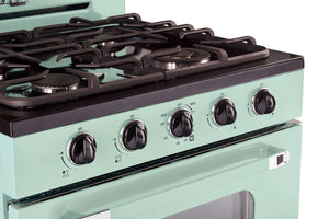 Unique 30' Classic Retro Summer Mint Green Offgrid Range with Large Power burner