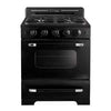 Cuisinière à gaz Classic Rétro avec four à convection, 30 po, 3,9 pi3, Midnight Black