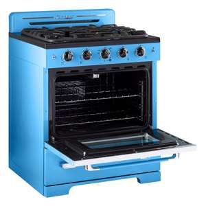 Cuisinière à gaz Classic Rétro avec four à convection, 30 po, 3,9 pi3, Robin Egg Blue