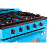 Cuisinière à gaz Classic Rétro avec four à convection, 30 po, 3,9 pi3, Robin Egg Blue